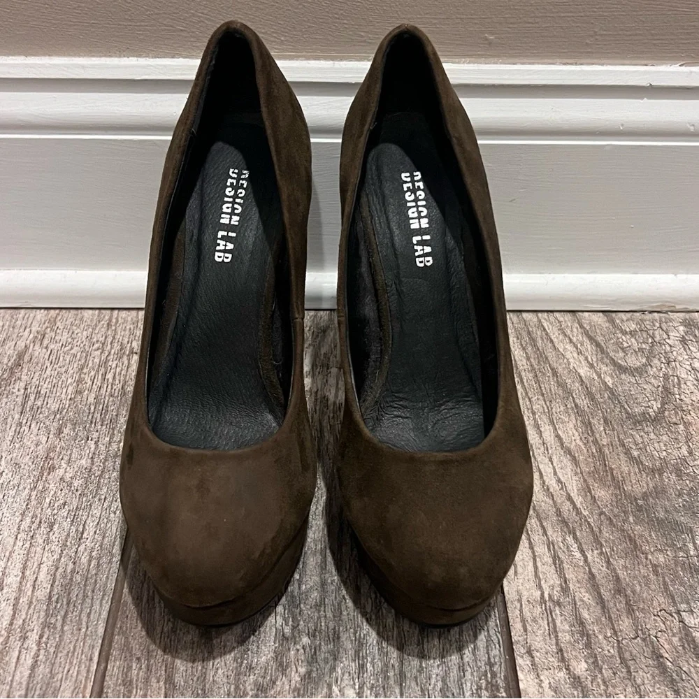 DESIGN LAB Brown 90s Retro Platform Heel Size 6.5